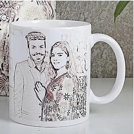 Couple Sketch Personalized Mug
